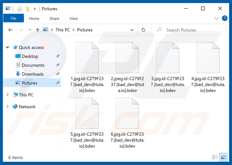 Von Bdev Ransomware verschlüsselte Dateien (.bdev Erweiterung)