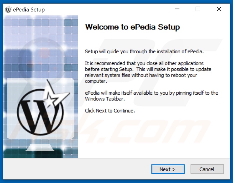 ePedia Adware Installationsprogramm