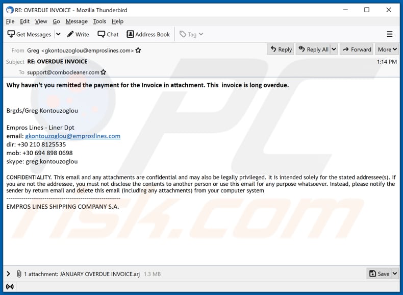 webmonitor rat Phishing-E-Mail zur Lieferung von webmonitor
