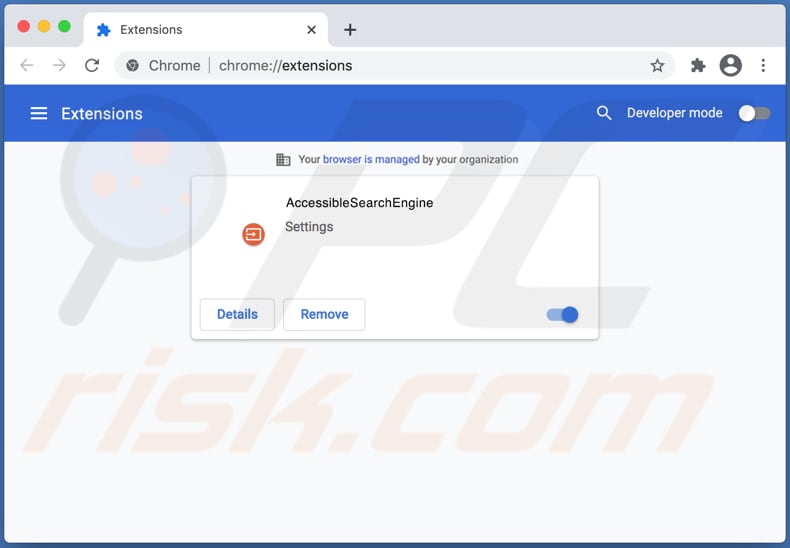 AccessibleSearchEngine Browserentführer auf einem Mac Computer