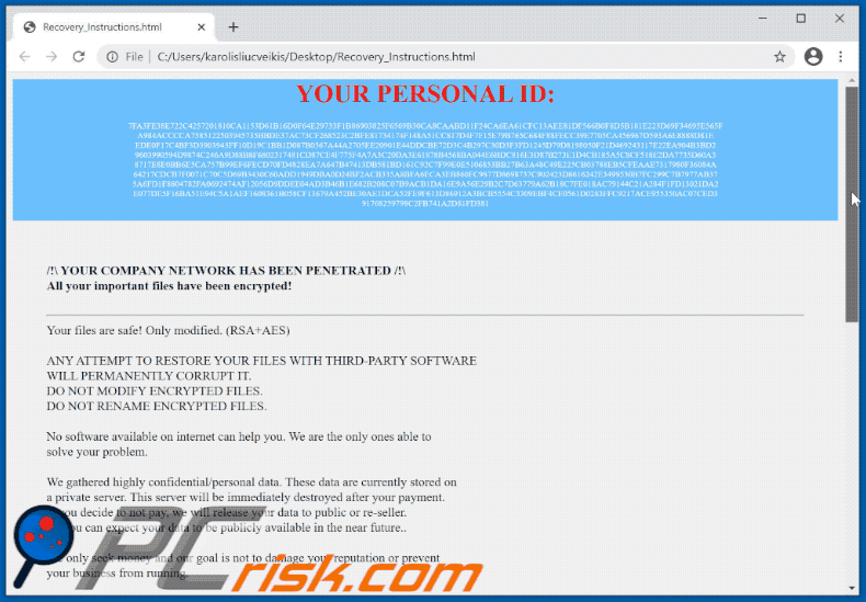 Datalock Ransomware HTML Datei GIF (Recovery_Instructions.html)