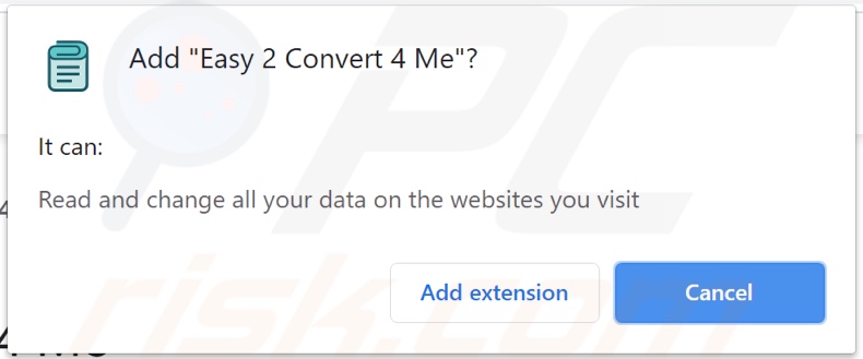 Easy 2 Convert 4 Me Adware bittet um Erlaubnis