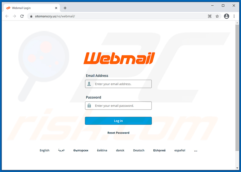 Phishing-Webseite gefördert über your mailbox is almost full Spam