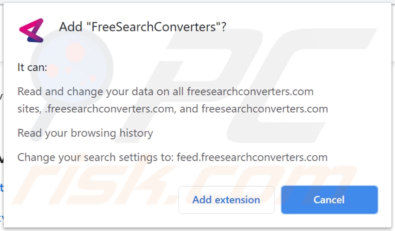 freesearchconverters Browserentführer Benachrichtigung