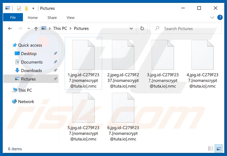 Von Nmc Ransomware verschlüsselte Dateien (.nmc Erweiterung)