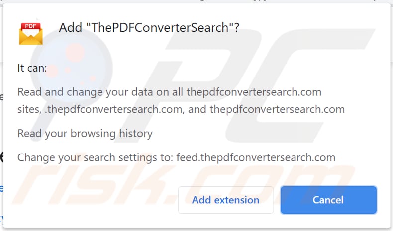 thepdfconvertersearch Browserentführer Benachrichtigung