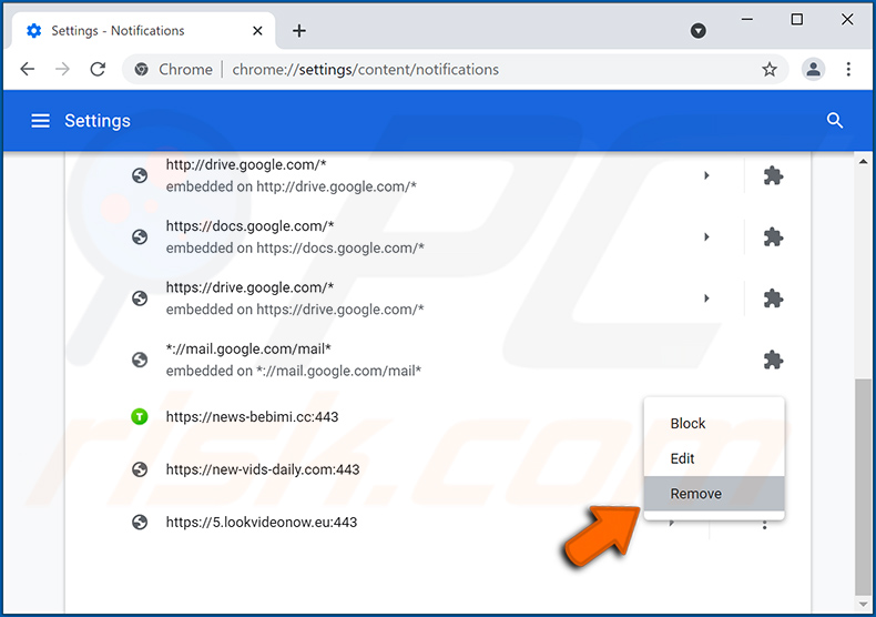 Disabling browser notifications in Google Chrome web browser (PC)