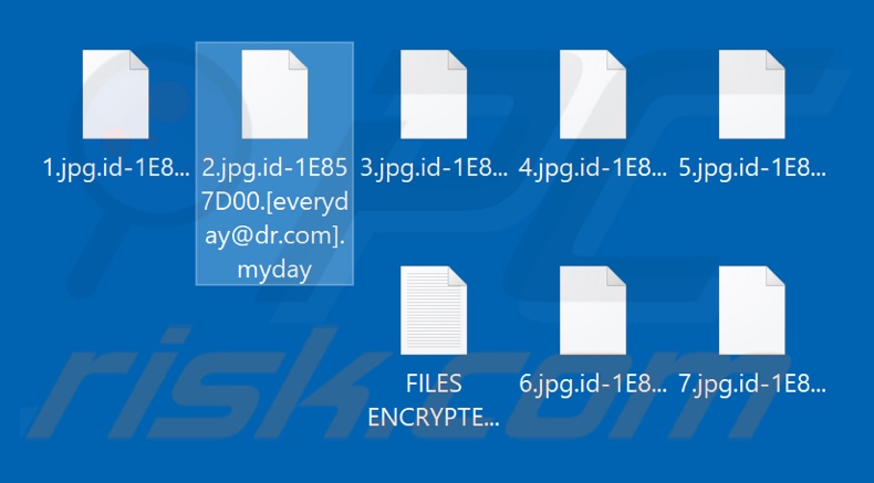 Von Myday Ransomware verschlüsselte Dateien (.myday Erweiterung)