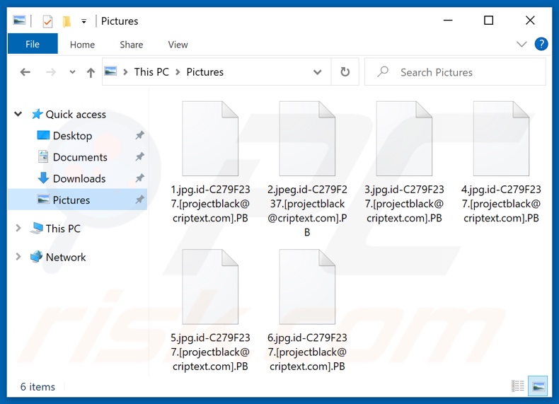 Von PB Ransomware verschlüsselte Dateien (.PB Erweiterung)