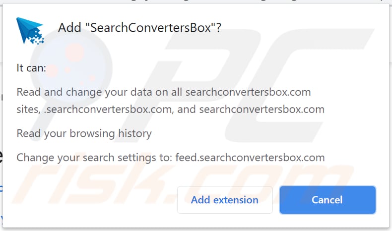 searchconvertersbox Browserentführer Benachrichtigung