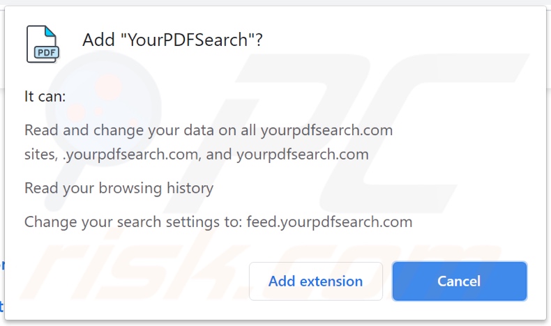 TopPDFSearch Browserentführer bittet um Erlaubnis