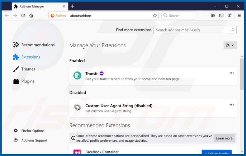 Removing WeekiPedia ads from Mozilla Firefox step 2