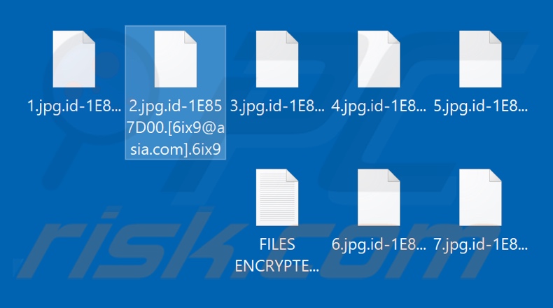 Von 6ix9 Ransomware verschlüsselte Dateien (.6ix9 Erweiterung)