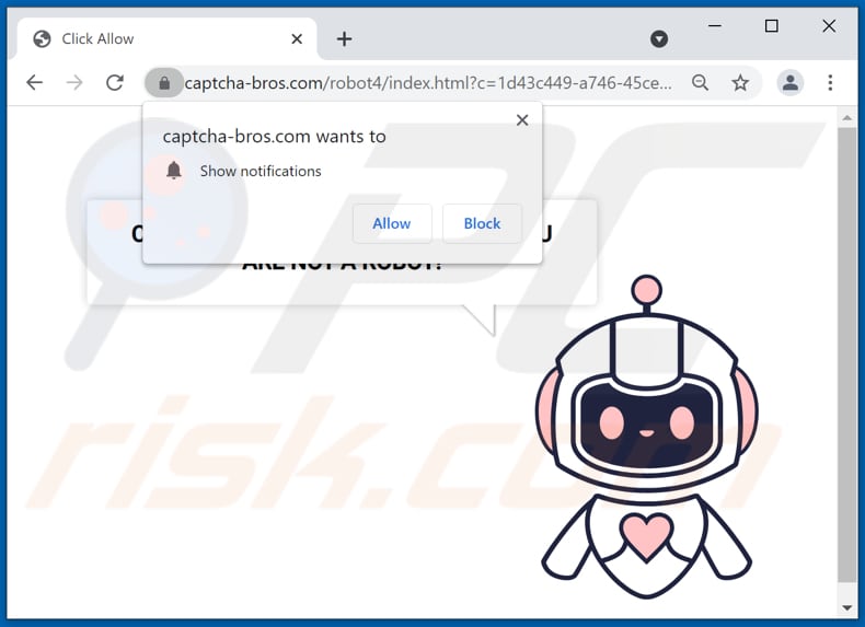 captcha-bros[.]com Pop-up Weiterleitungen