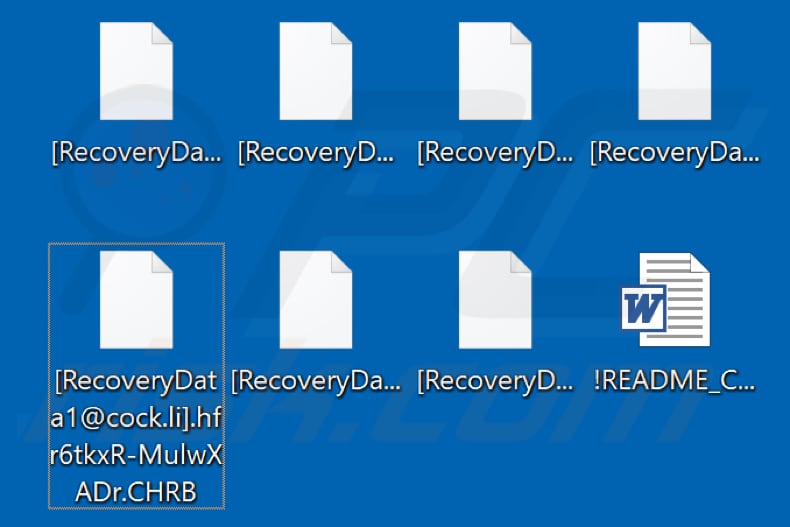 Von CHRB Ransomware verschlüsselte Dateien (.CHRB Erweiterung)