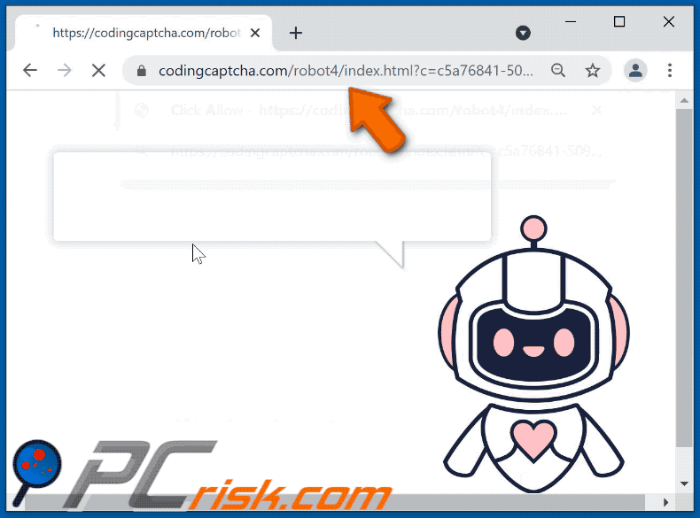 Aussehen der codingcaptcha[.]com Webseite (GIF)