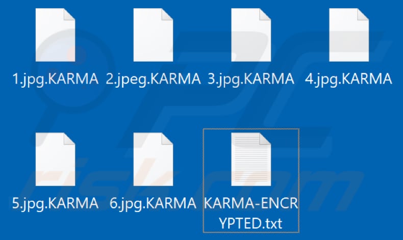 Von Karma Ransomware verschlüsselte Dateien (.KARMA extension)