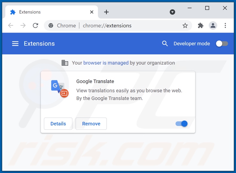 Mit kwiqsearch.com verwandte Google Chrome Erweiterungen entfernen