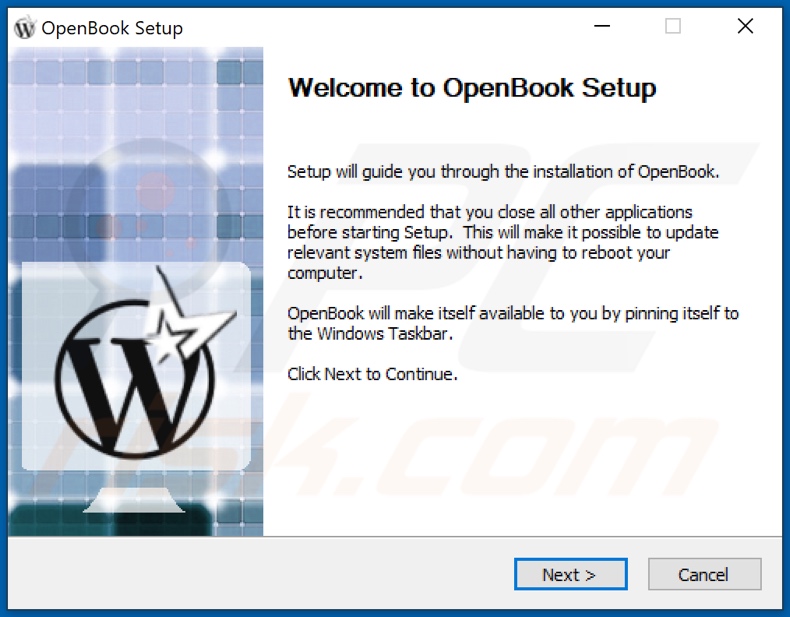 OpenBook Adware Installationsprogramm