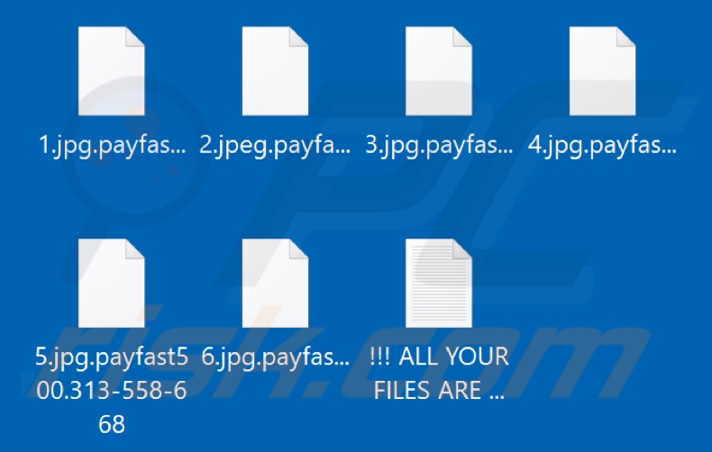 Von Payfast Ransomware verschlüsselte Dateien (.payfast[victim's_ID] Erweiterung)