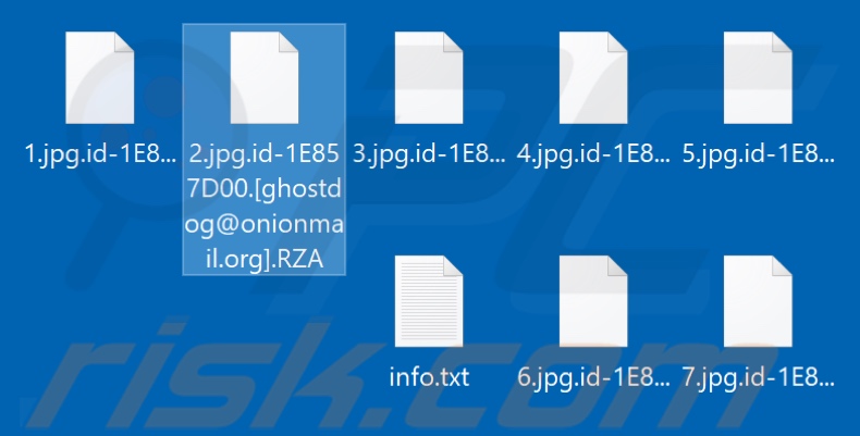 Von RZA Ransomware verschlüsselte Dateien (.RZA Erweiterung)