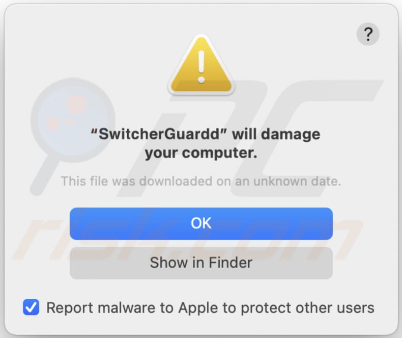 switcherguard Adware Dialogfenster erscheint während switcherguard installiert wird