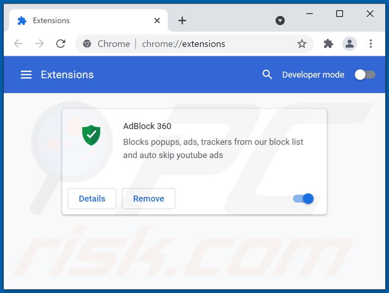 AdBlock 360 Werbung von Google Chrome entfernen Schritt 2