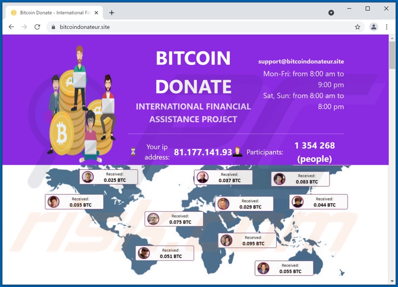 BITCOIN DONATE Betrug