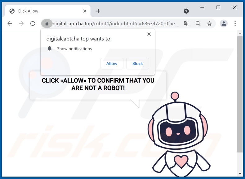 digitalcaptcha[.]top Pop-up Weiterleitungen