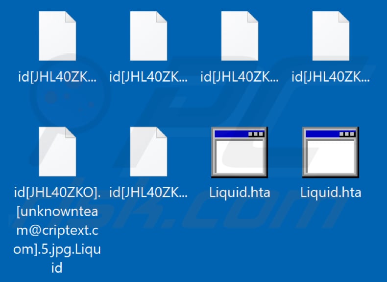 Von Liquid Ransomware verschlüsselte Dateien (.Liquid Erweiterung)