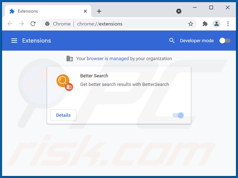 Mit search1.me verwandte Google Chrome Erweiterungen entfernen