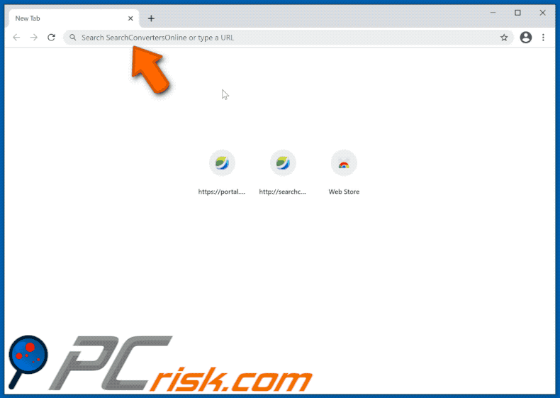 SearchConvertersOnline Browserentführer leitet auf searchlee.com (GIF) weiter