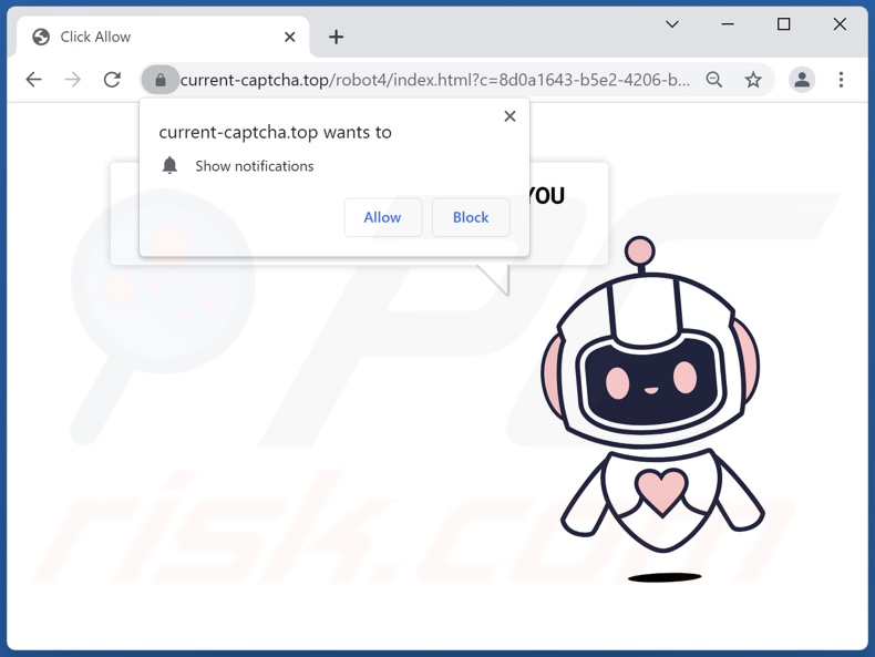 current-captcha[.]top Pop-up Weiterleitungen