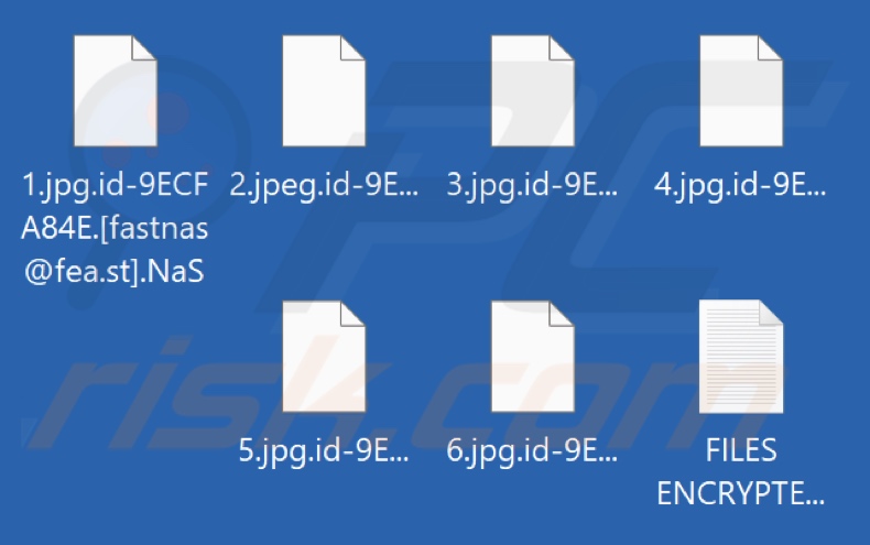 Von NaS Ransomware verschlüsselte Dateien (.NaS Erweiterung)