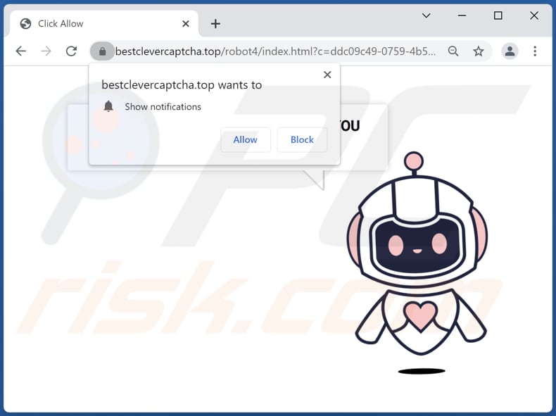 bestclevercaptcha[.]top Pop-up Weiterleitung