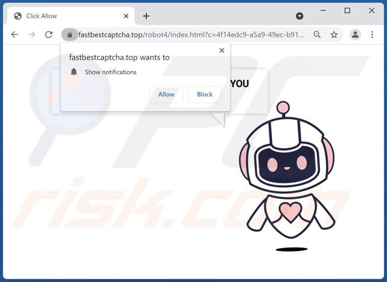 fastbestcaptcha[.]top Pop-up Weiterleitung