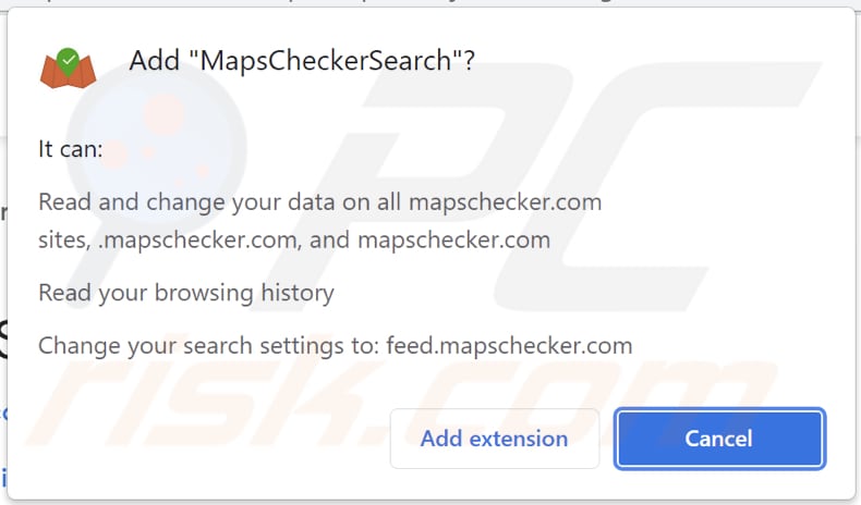 mapscheckersearch Browserentführer Browserbenachrichtigung