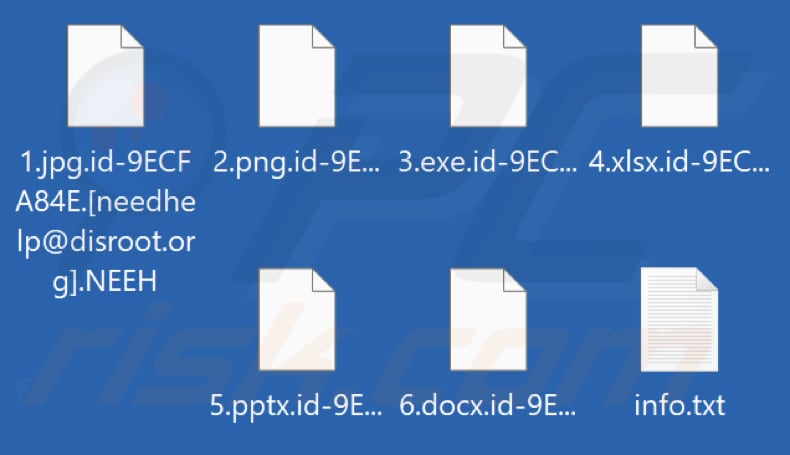 Von NEEH Ransomware verschlüsselte Dateien (.NEEH Erweiterung)