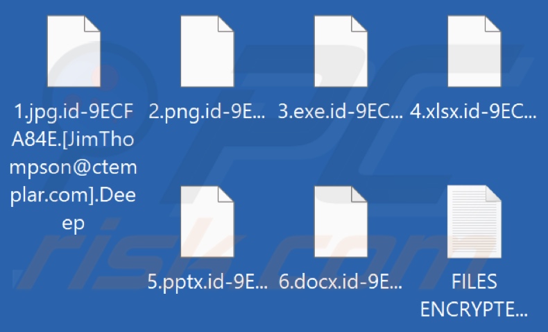 Von Deeep Ransomware verschlüsselte Dateien (.Deeep Erweiterung)