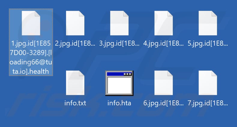 Von Health Ransomware verschlüsselte Dateien (.health Erweiterung)