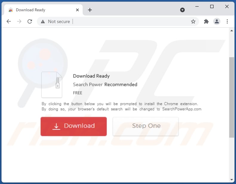 Webseite zur Förderung des Quicknewtab Browserentführers