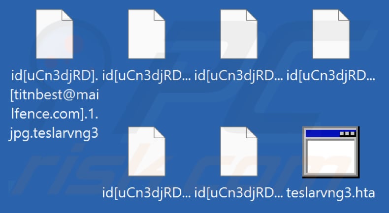 Von TeslaRVNG3 Ransomware verschlüsselte Dateien (.teslarvng3 Erweitertung)