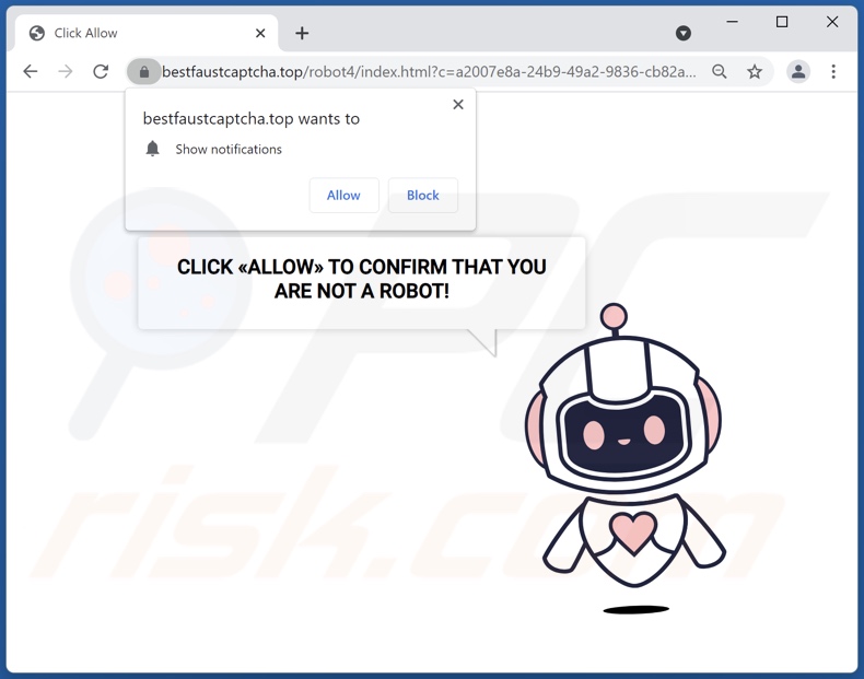 bestfaustcaptcha[.]top Pop-up-Weiterleitungen