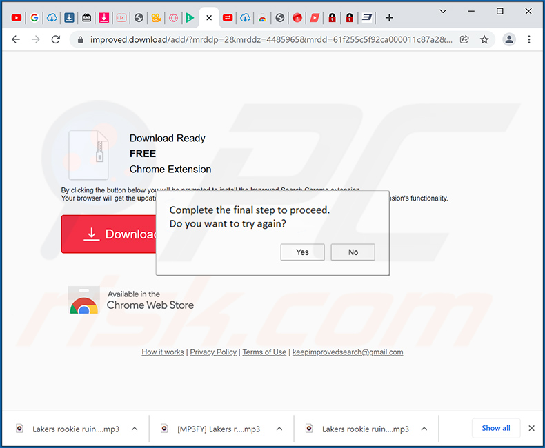 Keep Fast Search Browserentführer fördernde, betrügerische Webseite