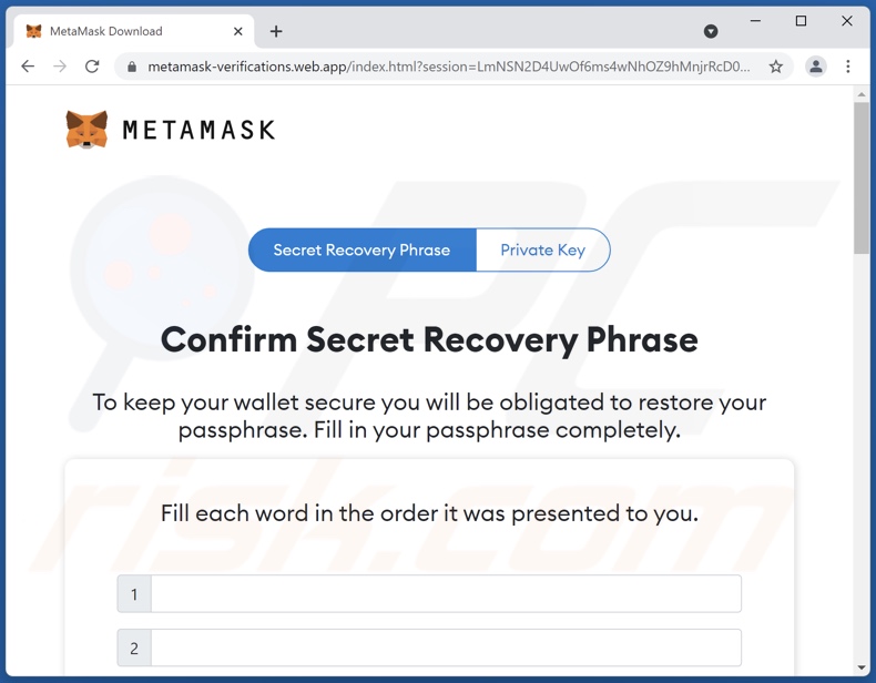 METAMASK Betrug