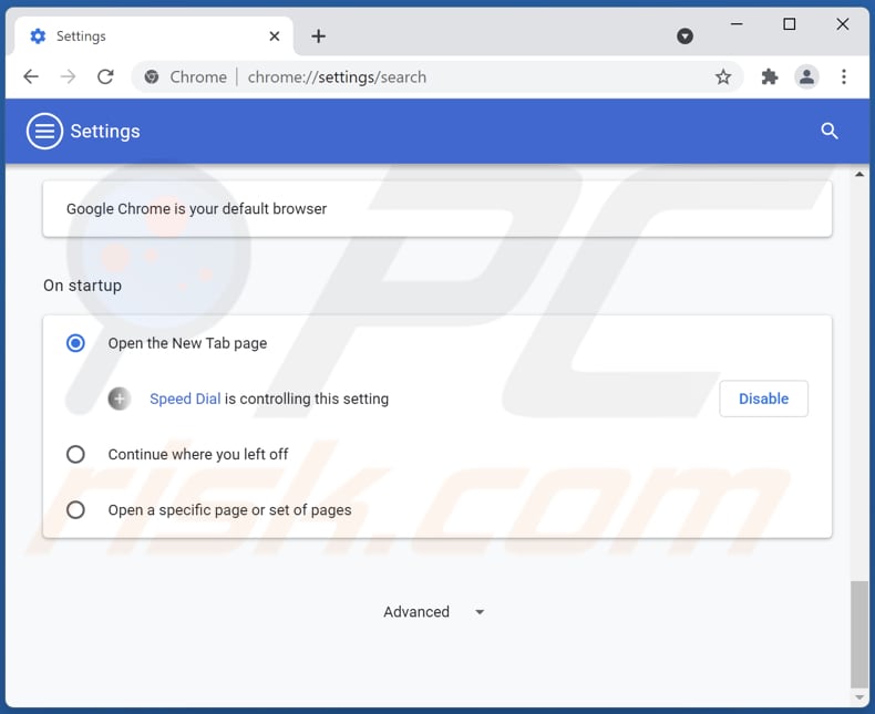 addonsearch.net von der Google Chrome Startseite entfernen