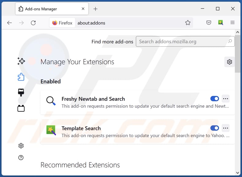 Mit addonsearch.net verwandte Mozilla Firefox Erweiterungen entfernen