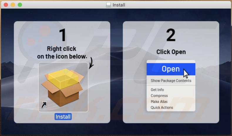 Benutztes betrügerisches Installationsprogramm zum Fördern des Bar1 New Tab Browserentführers (Schritt 1)