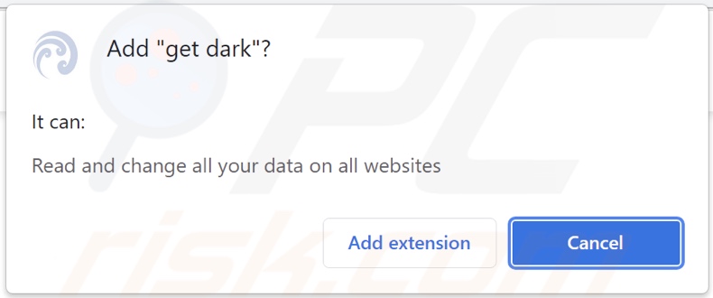 Get Dark Browserentführer bittet um Genehmigungen
