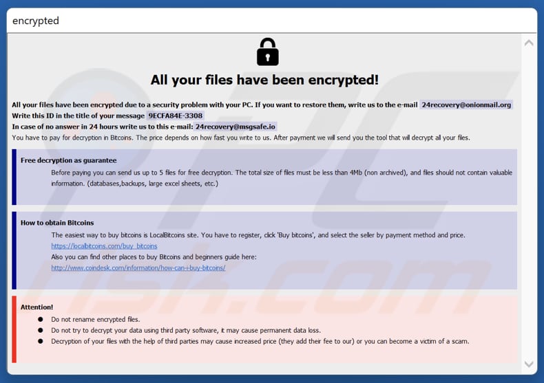 murk Ransomware Lösegeldforderung (info.hta)